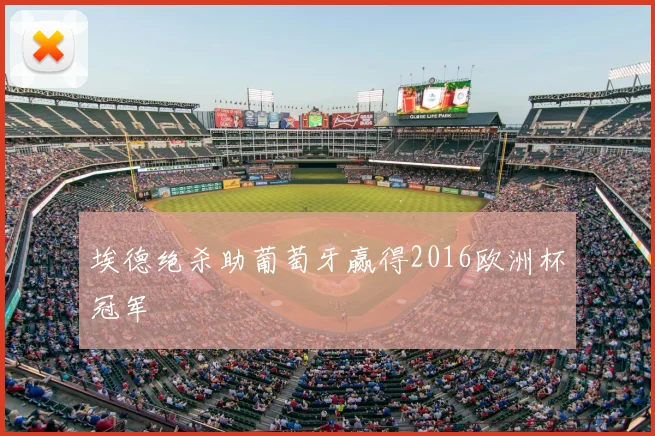 埃德绝杀助葡萄牙赢得2016欧洲杯冠军